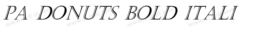 PA Donuts Bold Itali字体转换